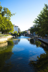 Village of L'Isle-sur-la-Sorgue in the Provence France