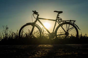 Fototapeta na wymiar bike backlit