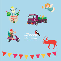 Obraz premium Cristmas and New Year holidays icons set