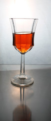 wine splashing in a glass