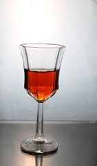 wine splashing in a glass