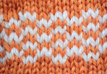 Orange texture knitted fabric