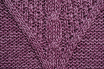 texture of lilac knitted fabric for the background
