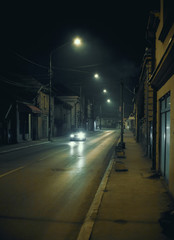 Small Town Streets During Night
