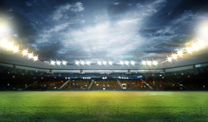 stadium in lights and flashes 3d. © Kalawin