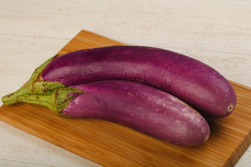 Raw violet eggplant