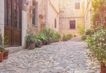 sunset in tuscany street