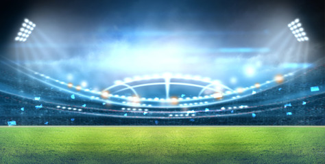 stadium in lights and flashes 3d. © Kalawin