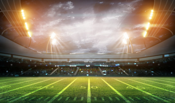 american football stadium 3D.