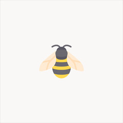bee icon flat design