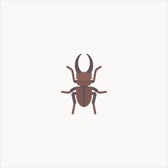 beetle icon flat design