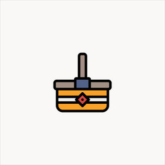 basket icon flat design