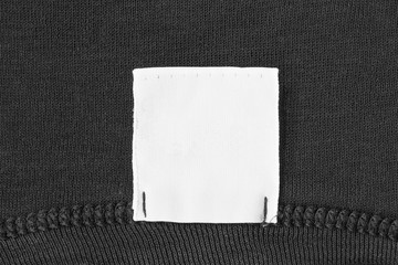 Blank clothes label