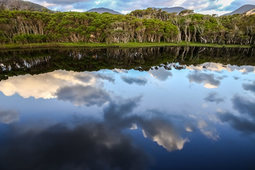 Obraz na płótnie Canvas Reflections in Tidal River, Wilsons Promontory National Park, Victoria, Australia