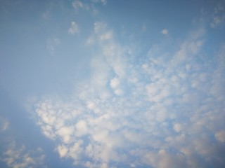 The blue sky and cloud texture background wallpaper.