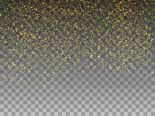 Vector illustration of a falling gold magic dust