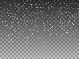 Vector illustration of falling white magic dust