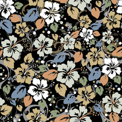 Seamless repeating floral pattern