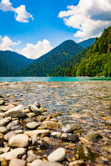 Fototapeta na wymiar Ritsa lake, Abkhazia. beautiful landscape