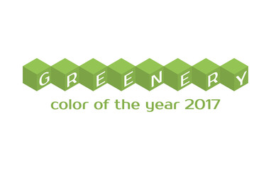 Greenery - color of the year 2017. Vector banner