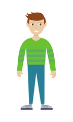 Man Character Vector Illustration in Flat Style
