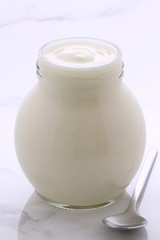 Vintage retro styling yogurt