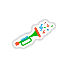 color label design collection of musical instrument