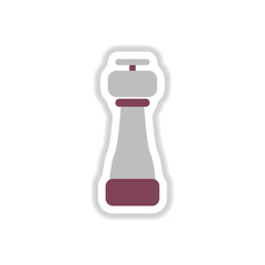 Label icon on design sticker collection pepper shaker