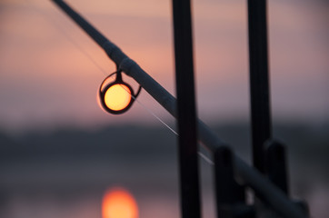 fishing sunset with bait alarm