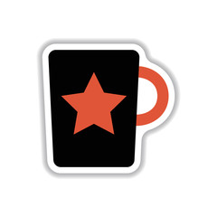 Label Frames and badges vector icon design collection coffee emblem cup of hot coffee