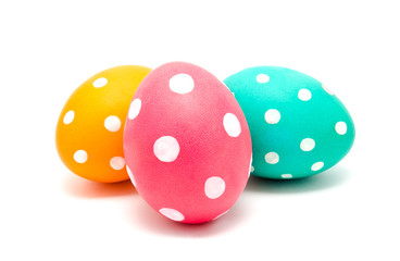 Perfect colorful handmade easter eggs isolated