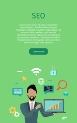 SEO conceptual Vector Web Banners in Flat Style