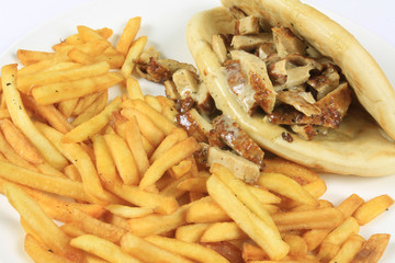kebab et frites