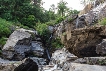 Fototapeta na wymiar Mae Klang beauty Waterfall in Chiang Mai Province, Doi Inthanon Thailand