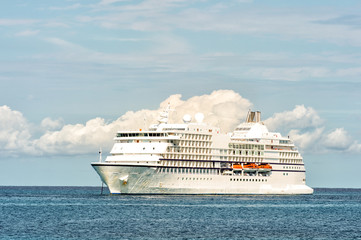 Fototapeta na wymiar Big luxury cruise ship or liner