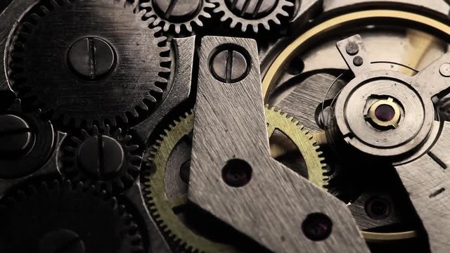 old clock gear mechanism