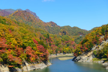 長野　鬼無里　奥裾花渓谷の紅葉