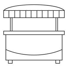 Market stand kiosk stall icon, outline style