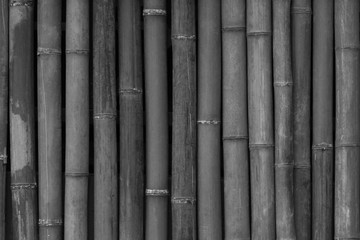 texture abstraite de mur de bambou en noir et blanc