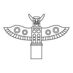 Totem pole icon, outline style