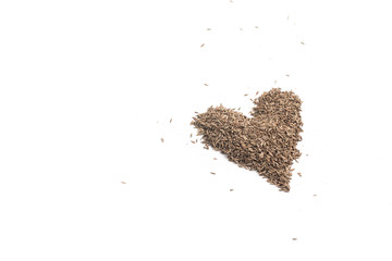 Cumin Seeds heart shaped