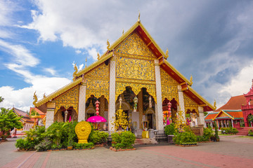 wat phra that haripunchai is a lanna style temple thailand