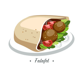falafel food meatball salad fast food tomato pita