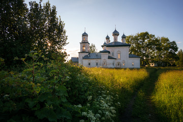Fototapeta na wymiar Stone churches of the Russian North (Russia, Kargopol)