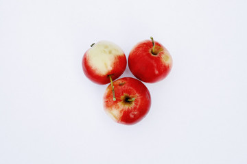 Ranetki on white background