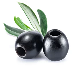 Tragetasche Olive fruit and olive leaves. © volff