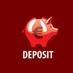 vector logo piggy bank
