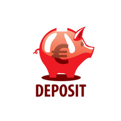 Obraz premium vector logo piggy bank