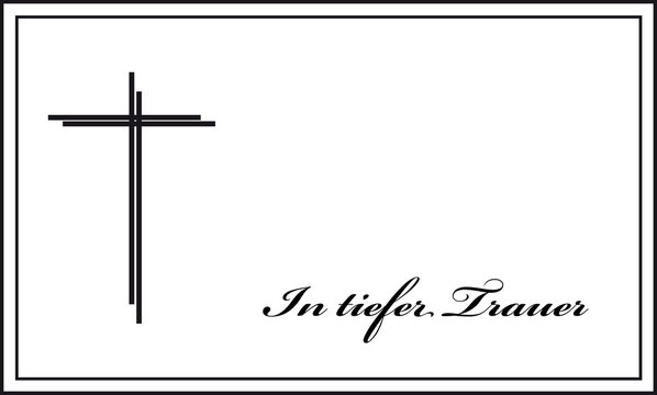 Traueranzeige in tiefer Trauer