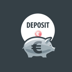 vector logo piggy bank
